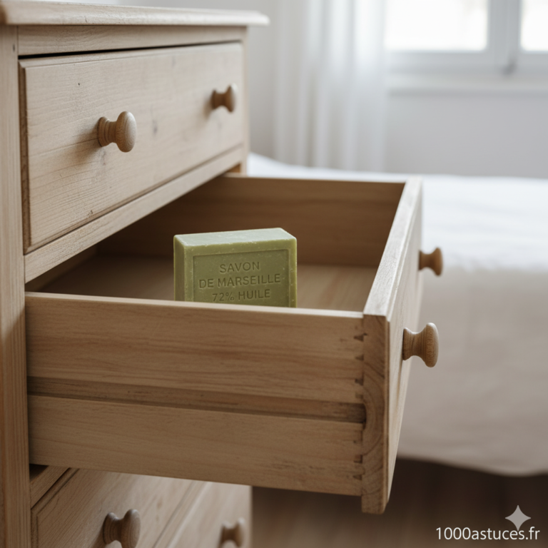 Un tiroir qui frotte ou bloque ? Découvrez une astuce simple au savon de Marseille pour le faire glisser comme neuf. Toutes les étapes sont sur 1000astuces.fr. #tiroir #meuble #bricolage #savondeMarseille #astucesmaison