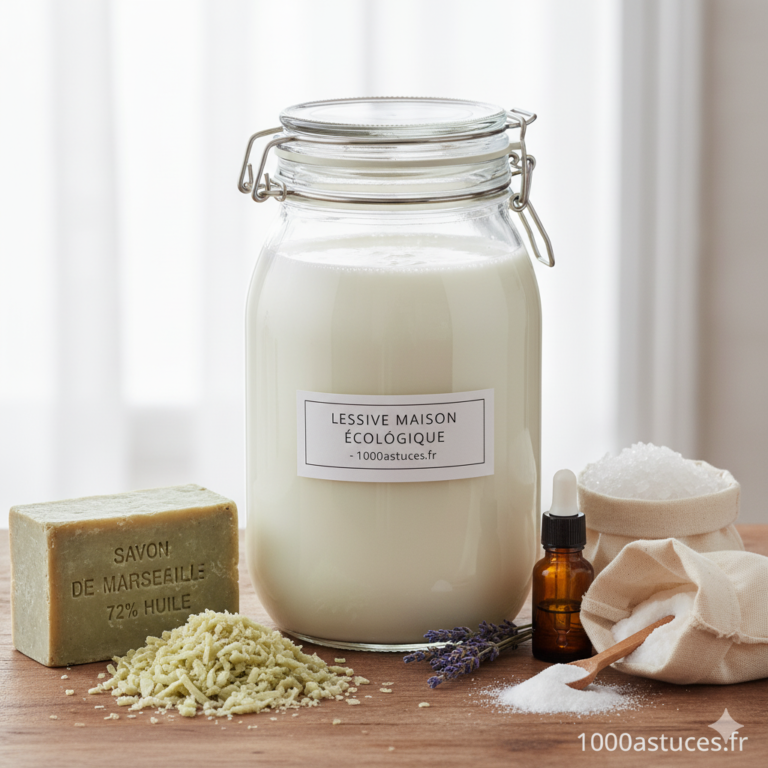 Envie de produits ménagers plus naturels ? Découvrez comment fabriquer facilement une lessive et un liquide vaisselle écologiques avec des ingrédients simples. Toutes les astuces sont sur 1000astuces.fr. #lessive #ecologie #zerodechet #maison #DIY