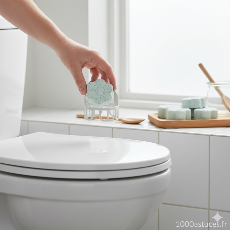 Découvrez comment fabriquer un bloc WC maison avec des ingrédients simples pour entretenir vos toilettes naturellement. Toutes les astuces sont sur 1000astuces.fr. #WC #nettoyage #écologique #DIY #maison