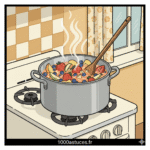 une casserole de fruits en train de cuire, illustrant la méthode pour sublimer les saveurs et conserver la couleur des fruits pendant la cuisson.