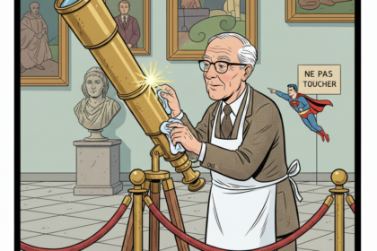 un vieil homme nettoie une lunette en laiton malgré l'interdiction . Astuces pour nettoyer le laiton . 1000astuce.fr