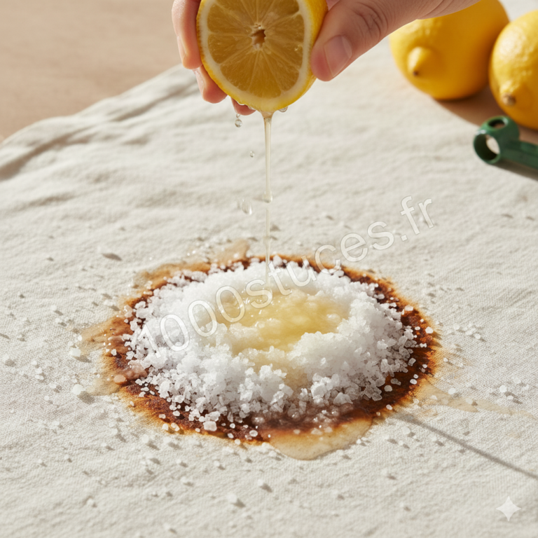 Enlever la rouille sur tissus : la méthode du sel et du citron