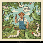 Un homme dans son jardin envahi par asticots et limaces. Astuces pour se debarasser des nuisibles. 1000astuces.fr