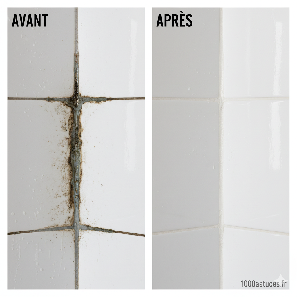 Blanchir les joints dans la salle de bains avec le blanc de Meudon