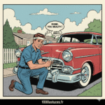 un homme nettoie les chromes de sa voiture 50's . Astuce pour renover naturellement les chromes . 1000astuces.fr