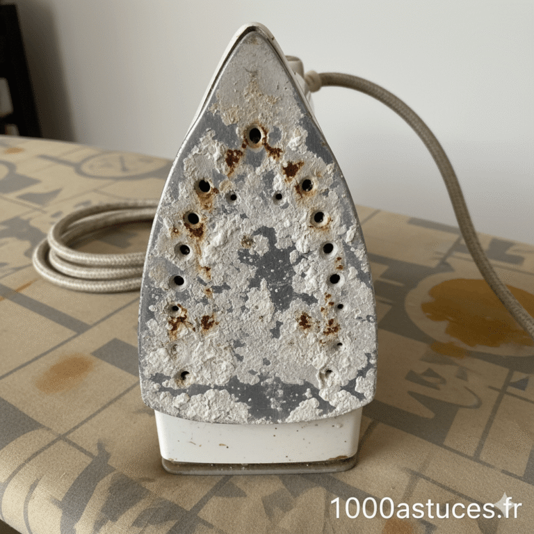Votre fer à repasser accroche ou laisse des traces ? Découvrez deux méthodes naturelles pour nettoyer la semelle et détartrer l’appareil. Toutes les astuces sont sur 1000astuces.fr. #feràrepasser #entretien #nettoyage #vinaigreblanc #astucesmaison
