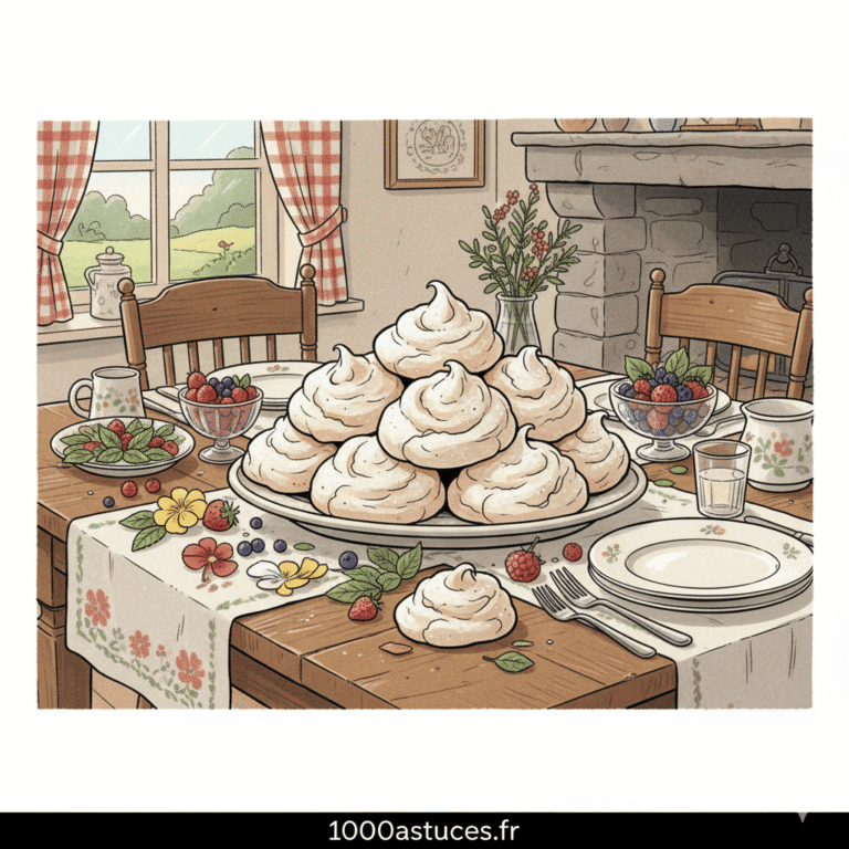 Des meringues légères et aériennes, c’est possible ! Découvrez les astuces pour monter des blancs en neige parfaits et réussir vos desserts. Toutes les étapes sont sur 1000astuces.fr. #meringue #pâtisserie #blancsenneige #astucescuisine #dessert