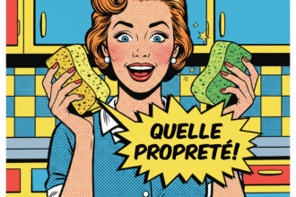 une ménagere ravie d'avoir des eponges propres et saines . Astuces pour nettoyer naturellement eponges et brosses . 1000astuces.fr