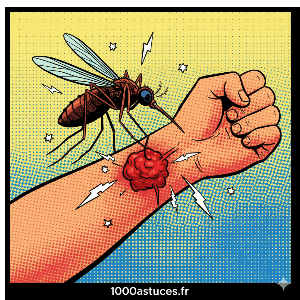 Un mousique provoque une douleur . Astuces naturelles pour appaiser une douleur d'insecte. 1000astuces.fr