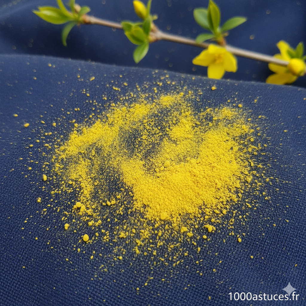 Comment bien nettoyer une tache de pollen ?