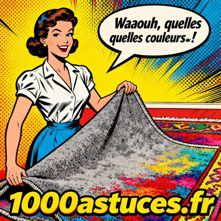 Votre tapis ou textile a perdu ses couleurs ? Découvrez une astuce naturelle pour raviver les fibres et redonner de l’éclat. La méthode complète est sur 1000astuces.fr. #tapis #couleurs #nettoyage #astucesmaison #eaugazeuse