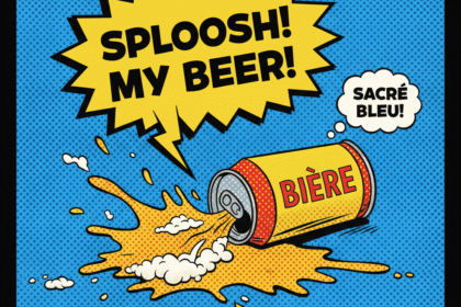 Une canette de bière renverser . Astuces naturelles pour enlever la tahe de biere sur les textiles .1000astuces.fr