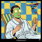 un homme applique des rondelles de pomme de terre sur les yeux . Astuces anti-cernes naturelle . 1000astuces.fr