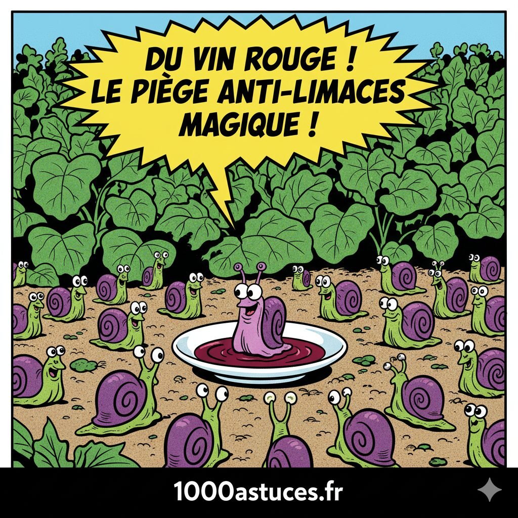 une coupelle de vin rouge dans le jardin attire les excargots. Astuces anti-limaces .1000astuces.fr