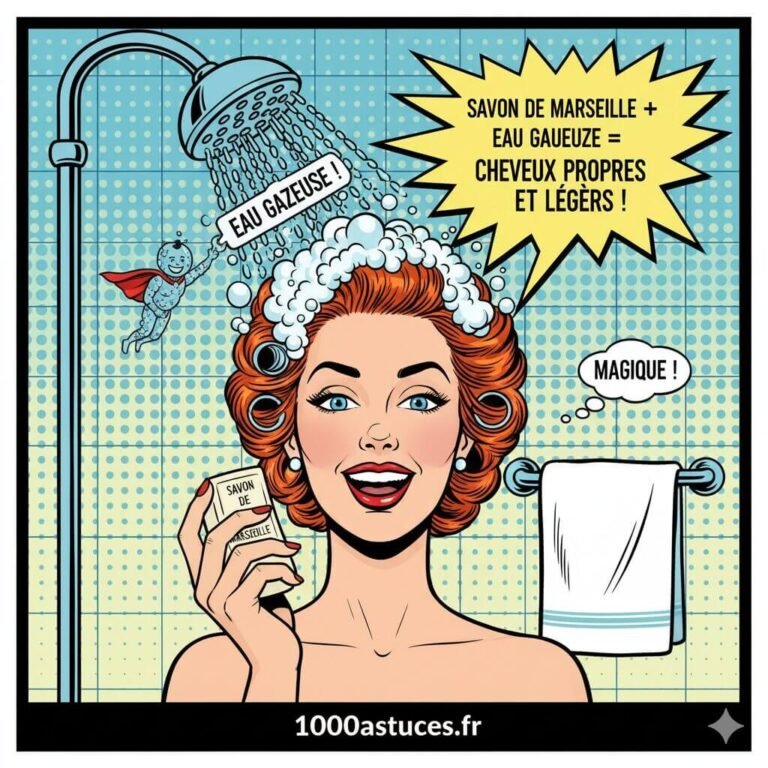 Envie de cheveux plus légers, brillants et faciles à coiffer ? Découvrez une astuce naturelle surprenante pour purifier le cuir chevelu et donner du volume. Toutes les étapes sont sur 1000astuces.fr. #cheveux #beauté #soinsnaturels #astucesbeauté #routinecapillaire