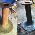 Avant après pièce indus matal ciré . Astuces pour faire soi meme safinition cire graphite. 1000astuces.fr