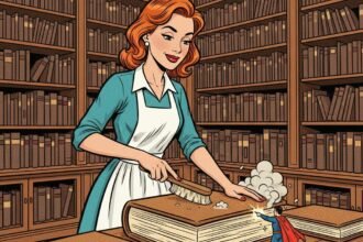 une jeune femme nettoie les tranches d'un livre. Astuces naturelles et securisées.1000astuces.fr