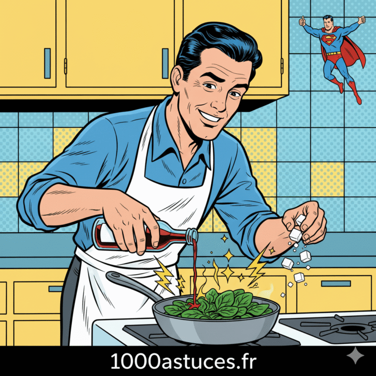 Vos épinards sont mous ou flétris ? Découvrez une astuce de chef pour leur redonner fraîcheur et croquant en quelques minutes. La méthode est sur 1000astuces.fr. #épinards #antigaspi #cuisine #astucescuisine #fraîcheur