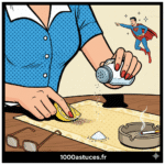 Une brulure de cigarette . Méthode pour enlever une tache de brulure de cigarette. 1000astuces.fr