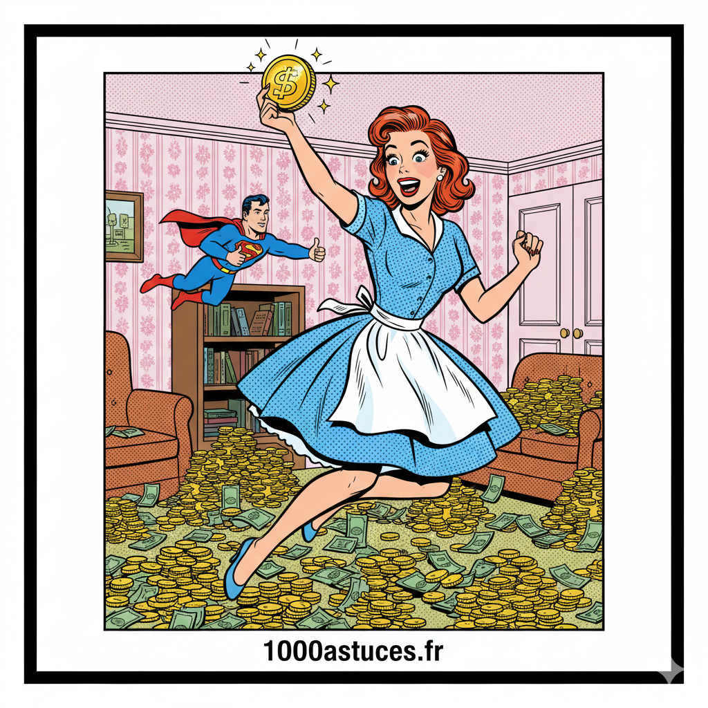 Une jeune femme ravie d'avoir trouvé une pièce rare. Astuces pour reconnaitre une pièce de 20 centimes rare. 1000astuces.fr