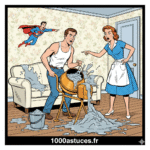 un homme a une betoniere dans le salon et fait des taches de ciment partout . astuces pour enlever les taches de ciment . 1000astuces.fr