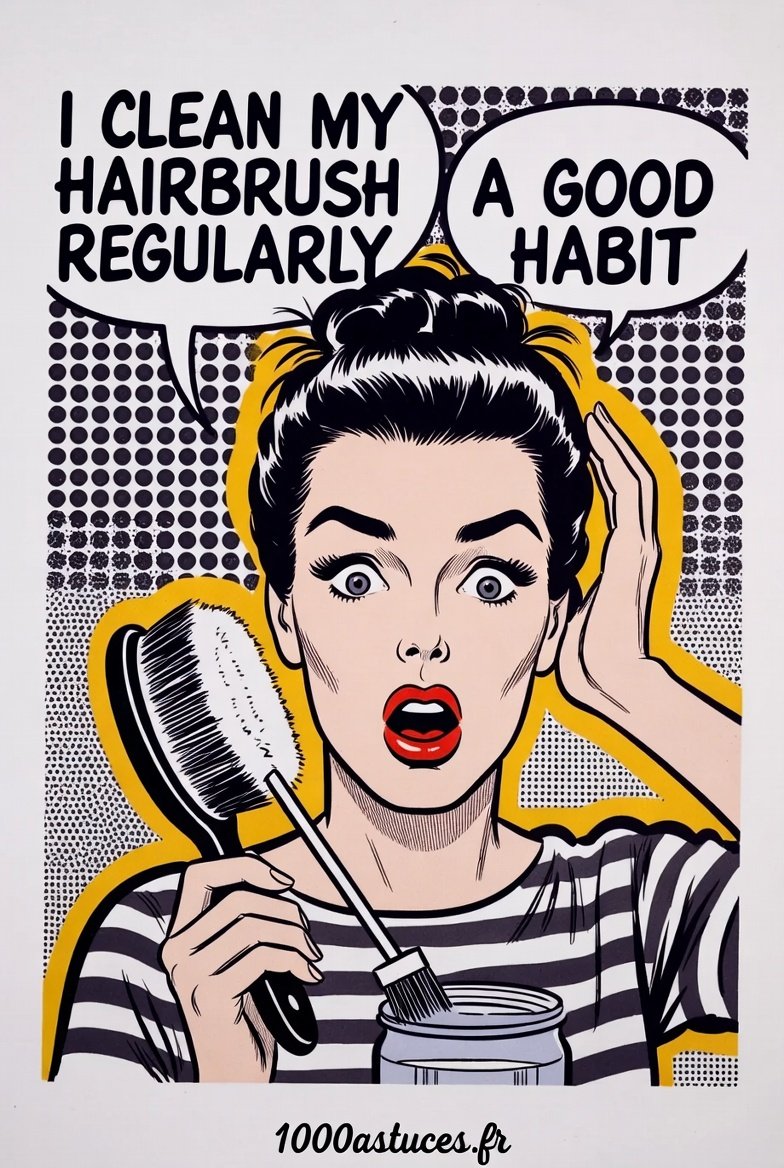 Néttoyer sa brosse à cheveux régulièrement . LEs astuces pour une bonne hygiène . 1000astuces.fr