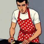 Une jeune homme nettoie une plancha . Astuces pour faire birller votre plancha . 1000astuces.fr