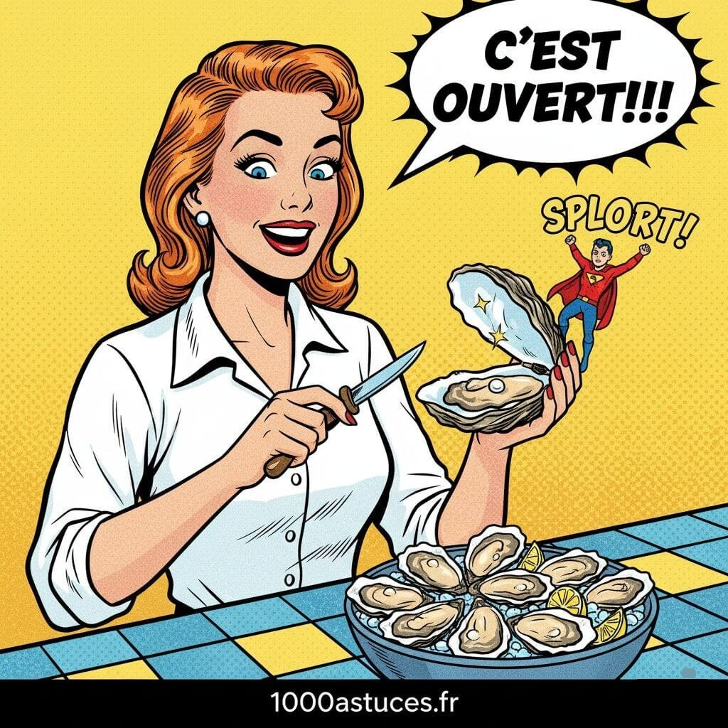 Ouvrir les huîtres sans se blesser ni forcer, c’est possible ! Découvrez des astuces naturelles pour les ouvrir plus facilement, même sans couteau spécialisé. Toutes les méthodes sont sur 1000astuces.fr. #huîtres #cuisine #astucescuisine #fruitsdemer #Noël #astucesmaison