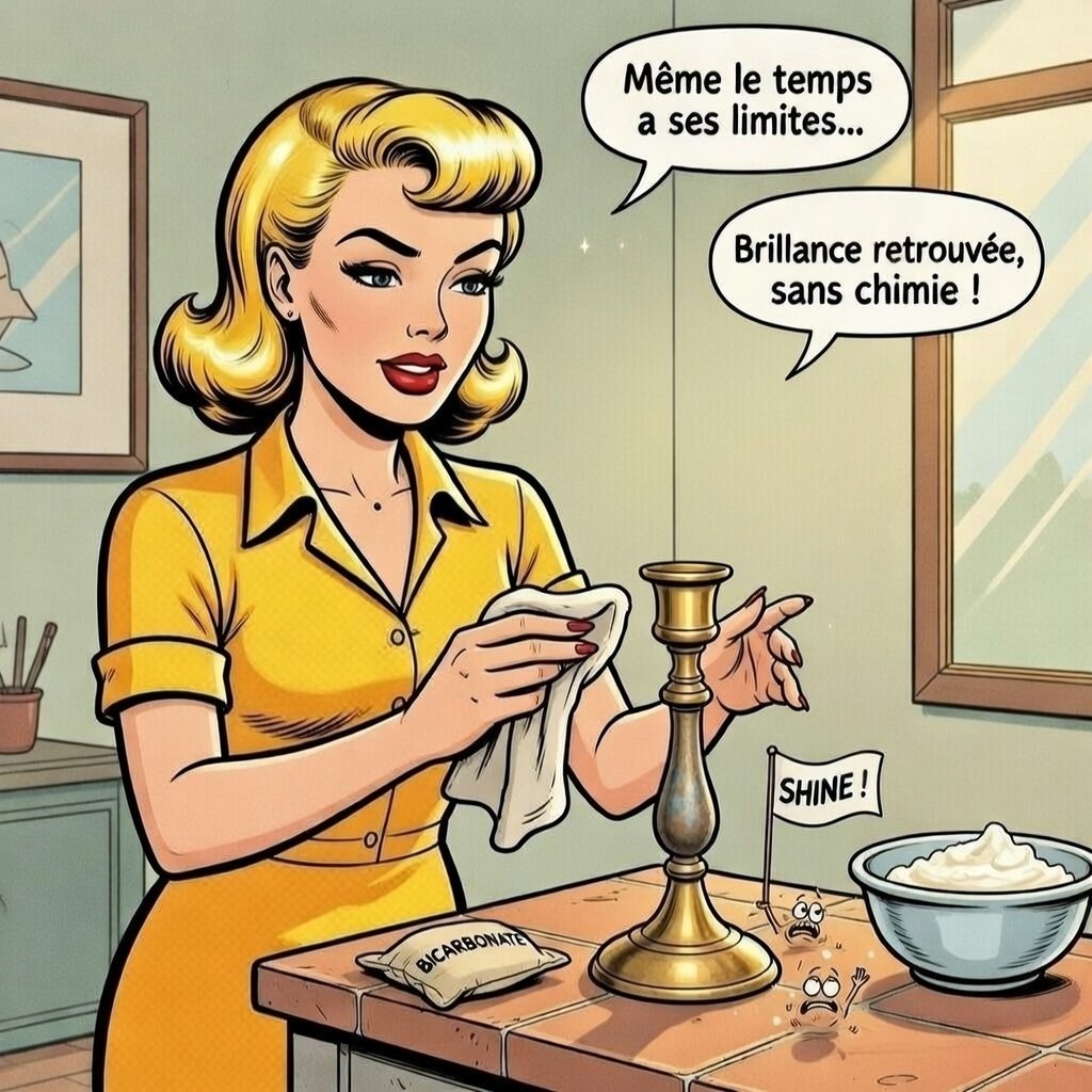 Nettoyer et raviver du laiton terni avec du bicarbonate( Baking soda)