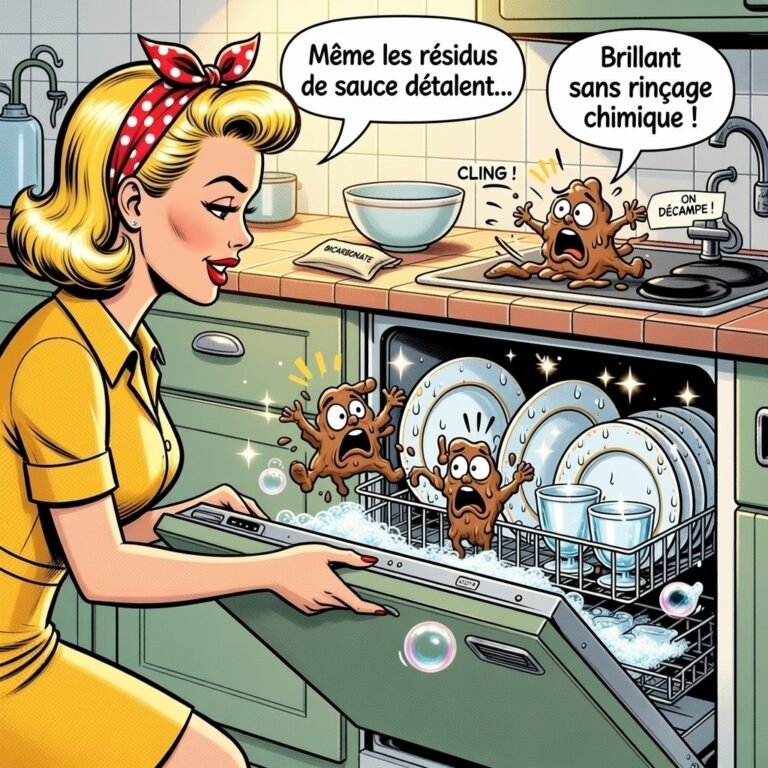 Mina pop utilise le bicarbonate ou baking soda pour nettoyer le lave-vaisselle