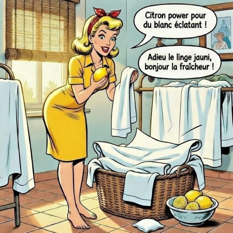 Mina Pop montre une astuce pour blanchir le linge avec du citron
