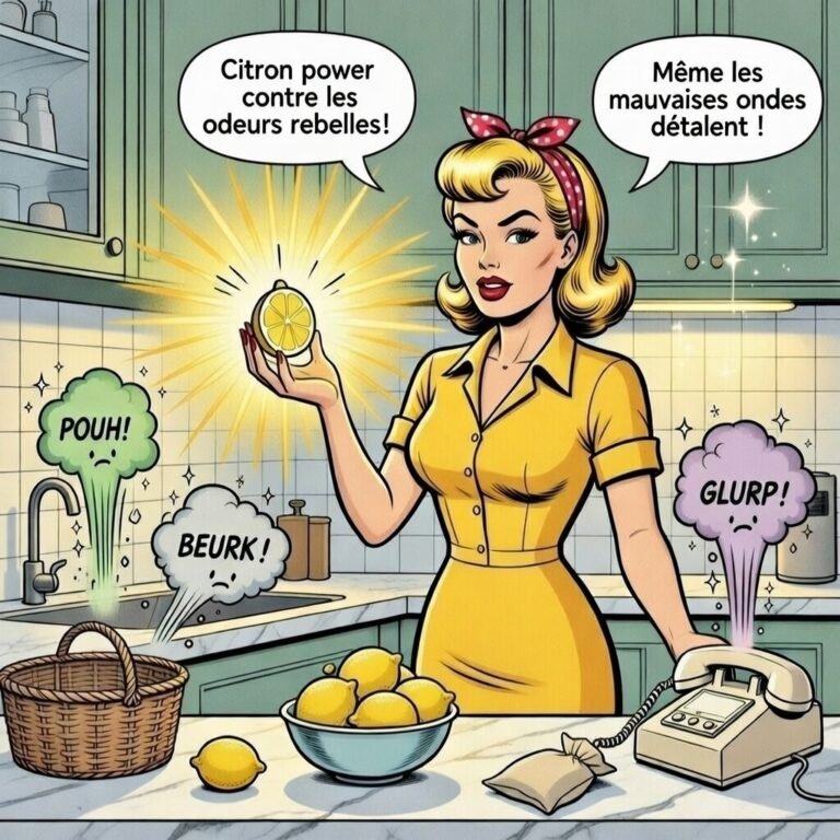 Mina dans sa cuisine utilise du citron pour enlever les odeurs rebelles