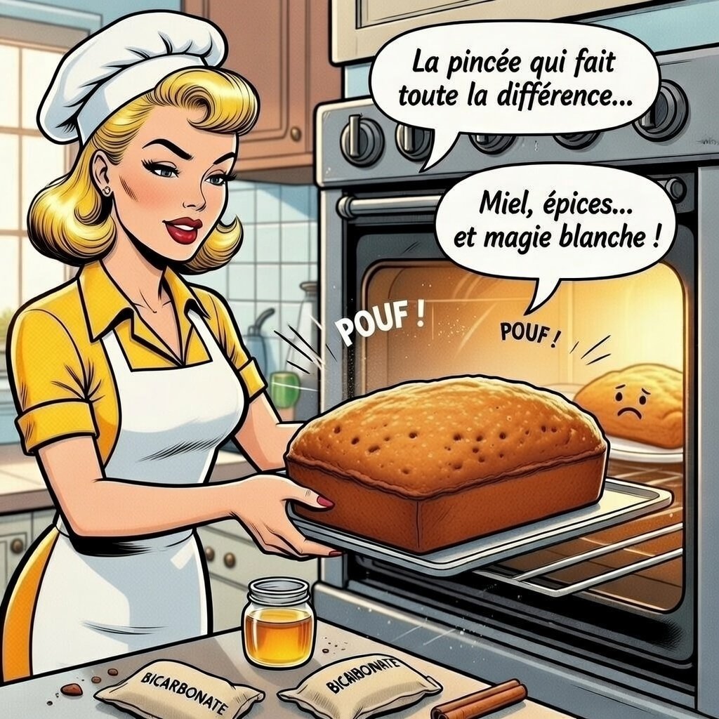 Mina pop sort un magnique pain d'epices du four grace au bicarbonate